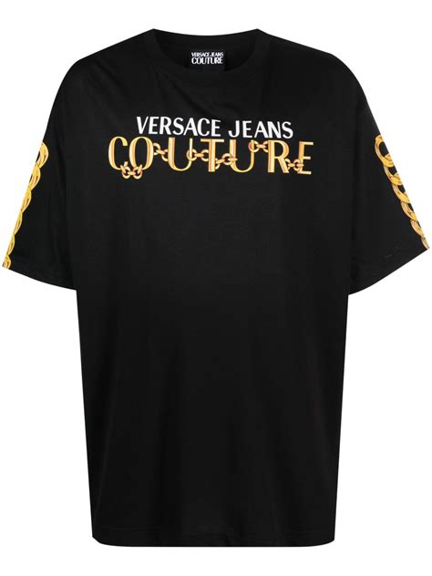 chain link fabric versace|VERSACE JEANS COUTURE Black Signature Chain Link Buckle .